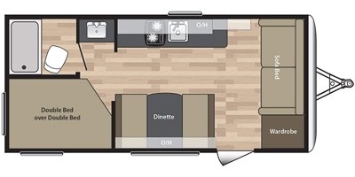 2017 Keystone Springdale (Summerland Series Mini) 1850FL floorplan