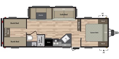 2017 Keystone Springdale (Summerland Series) 2980BH floorplan