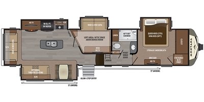 2017 Keystone Montana 3950BR floorplan