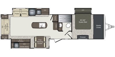 2017 Keystone Laredo 330RL floorplan