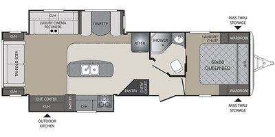 2017 Keystone Premier 30RIPR floorplan