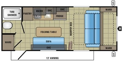 2017 Jayco Jay Feather 7 18RBM floorplan