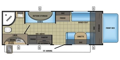 2017 Jayco Jay Feather 7 20XTG floorplan