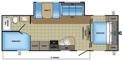 2017 Jayco Jay Feather 25BH floorplan