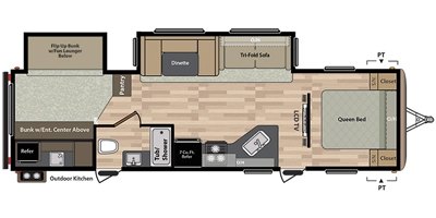 2017 Keystone Springdale (West) 303BHWE floorplan