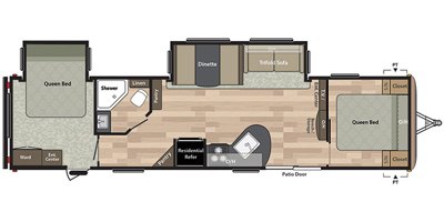 2017 Keystone Springdale (East) 38FQ floorplan