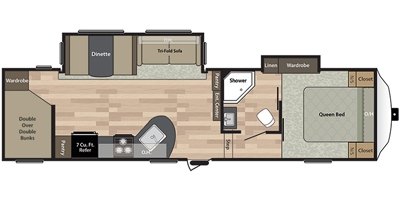 2017 Keystone Springdale (West) 286FWBH floorplan