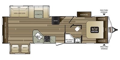 2017 Keystone Cougar Half-Ton 32RESWE floorplan