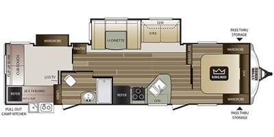 2017 Keystone Cougar Half-Ton 31SQBWE floorplan
