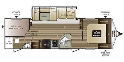 2017 Keystone Cougar Half-Ton 28RBSWE floorplan