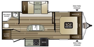 2017 Keystone Cougar Half-Ton 22RBIWE floorplan