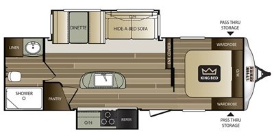2017 Keystone Cougar Half-Ton 26RBIWE floorplan