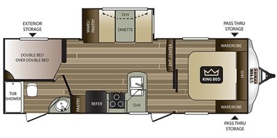 2017 Keystone Cougar Half-Ton 26DBHWE floorplan