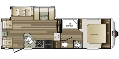 2017 Keystone Cougar Half-Ton 268RLSWE floorplan