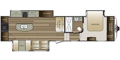 2017 Keystone Cougar (West) 341RKIWE floorplan