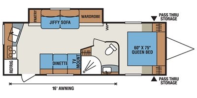 2017 KZ Sportsmen Show Stopper LE S270RKSS floorplan