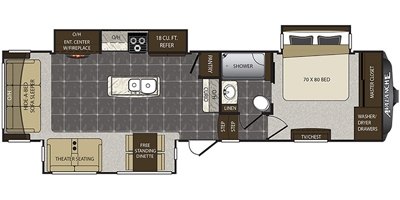 2017 Keystone Avalanche 320RS floorplan