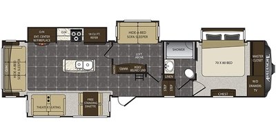 2017 Keystone Avalanche 365MB floorplan