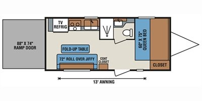 2017 KZ Sportsmen Sportster 18TH floorplan