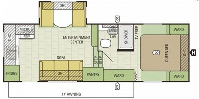 2017 Starcraft AR-ONE® MAXX 24RKS FW floorplan