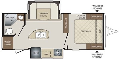 2017 Keystone Bullet (West) 220RBIWE floorplan