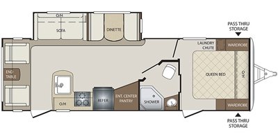 2017 Keystone Bullet (East) 269RLS floorplan