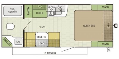 2017 Starcraft Launch® 17QB floorplan