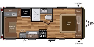 2017 Keystone Hideout (West) 20RDWE floorplan