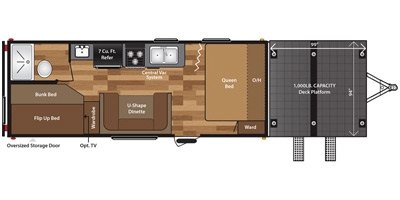 2017 Keystone Hideout (West) 21THWE floorplan