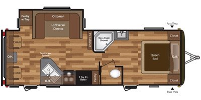 2017 Keystone Hideout (West) 24RLSWE floorplan