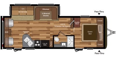 2017 Keystone Hideout (West) 26RLSWE floorplan