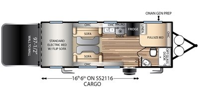2017 Forest River Stealth SS2116 floorplan