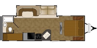 2017 Heartland Wilderness WD 2650BH floorplan