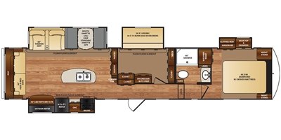 2017 Forest River Black Diamond 38MBW floorplan