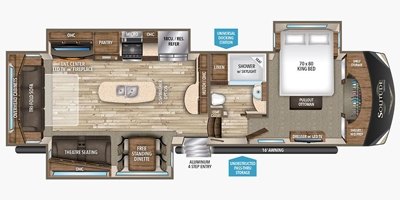 2017 Grand Design Solitude 369RL floorplan