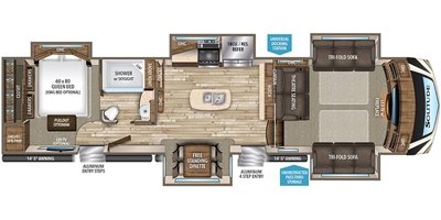 2017 Grand Design Solitude 379FLS floorplan