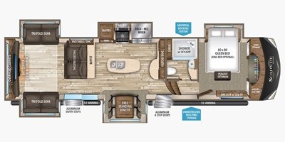2017 Grand Design Solitude 375RES floorplan