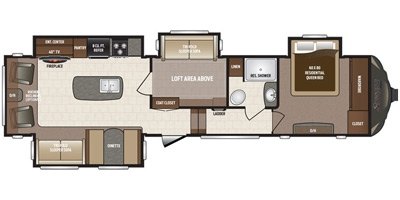 2017 Keystone Sprinter Wide Body 347FWLFT floorplan