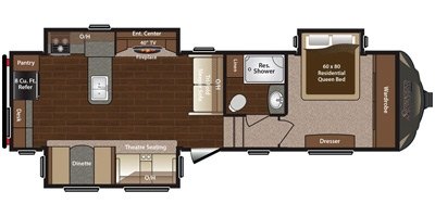 2017 Keystone Sprinter Wide Body 289FWMLS floorplan