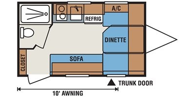 2017 KZ Spree Escape E14RB floorplan