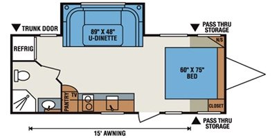 2017 KZ Spree Escape E200RBS floorplan