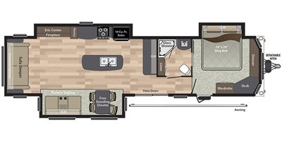2017 Keystone Residence 407RL floorplan