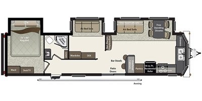 2017 Keystone Residence 4041DN floorplan