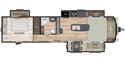 2017 Keystone Residence 408FL floorplan