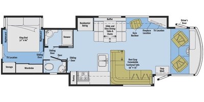 2017 Winnebago Suncruiser® 38Q floorplan