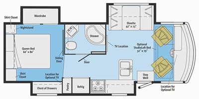 2017 Winnebago Vista LX 27N floorplan