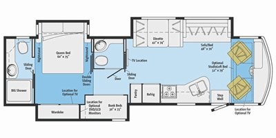 2017 Winnebago Sunstar LX 35B floorplan