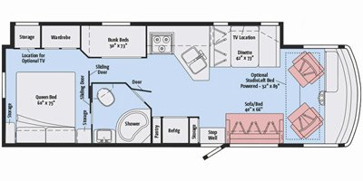 2017 Winnebago Vista 31BE floorplan