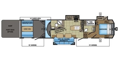 2017 Jayco Seismic 4114 floorplan