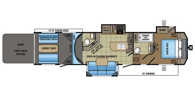 2017 Jayco Seismic Wave 355W floorplan